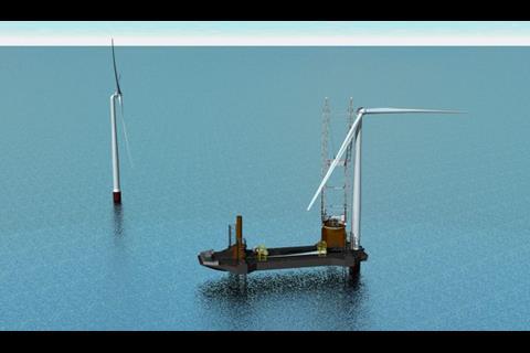 NETSCo and Keppel AmFELS are developing Jones Act-compliant wind turbine installation vessel (WTIV) designs. (credit: NETSCo)